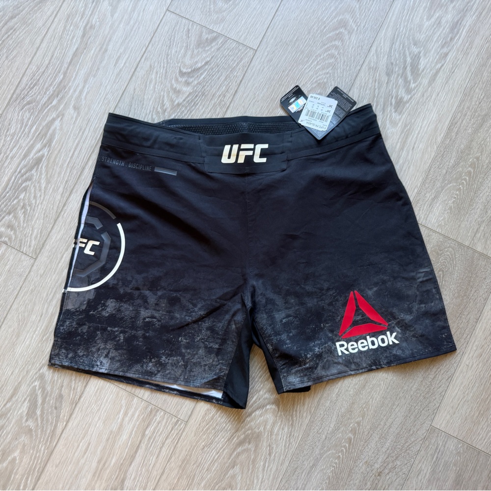 New with Tags: Reebok x UFC FK Gladiator Fight Shorts - Black